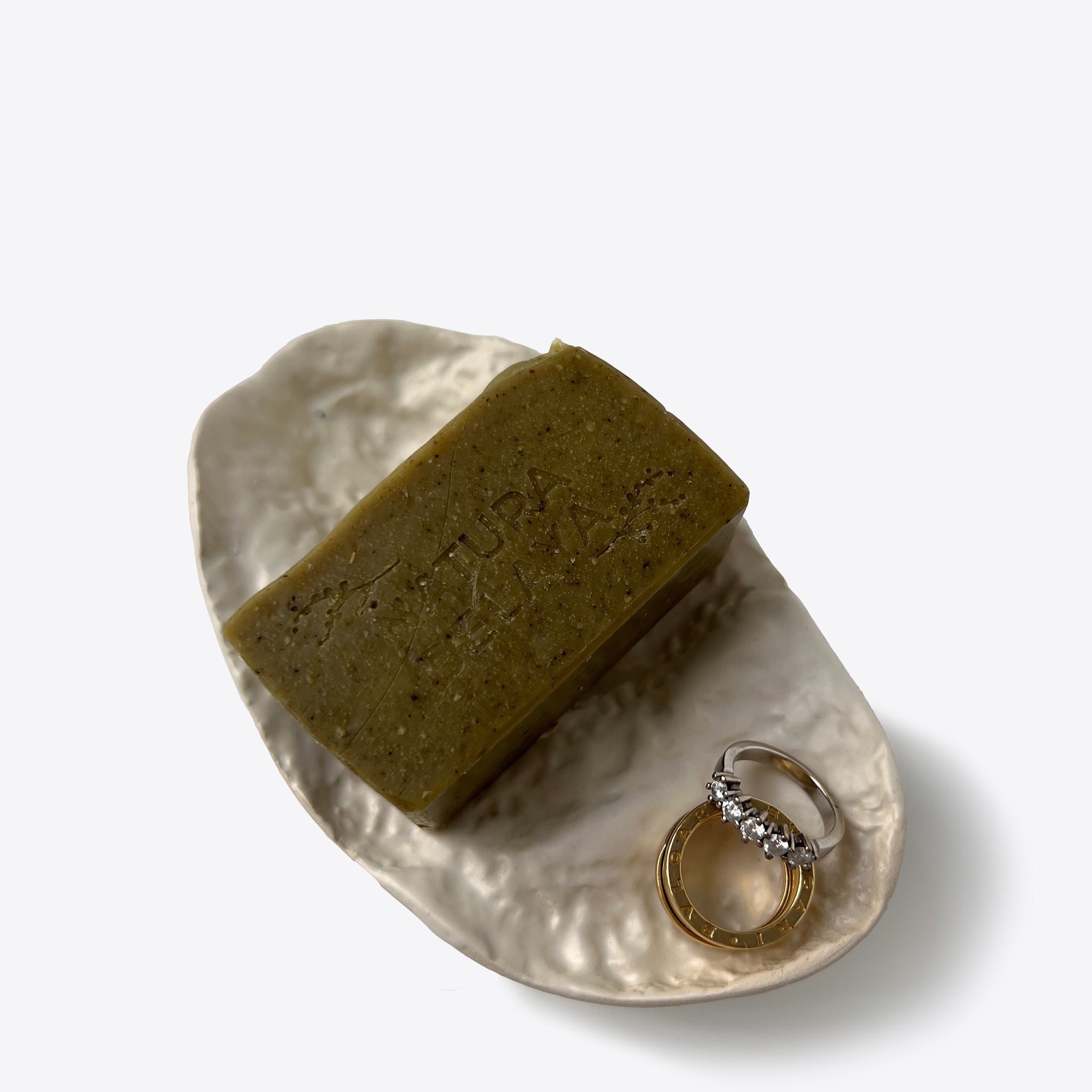 Jabonera blanco perla