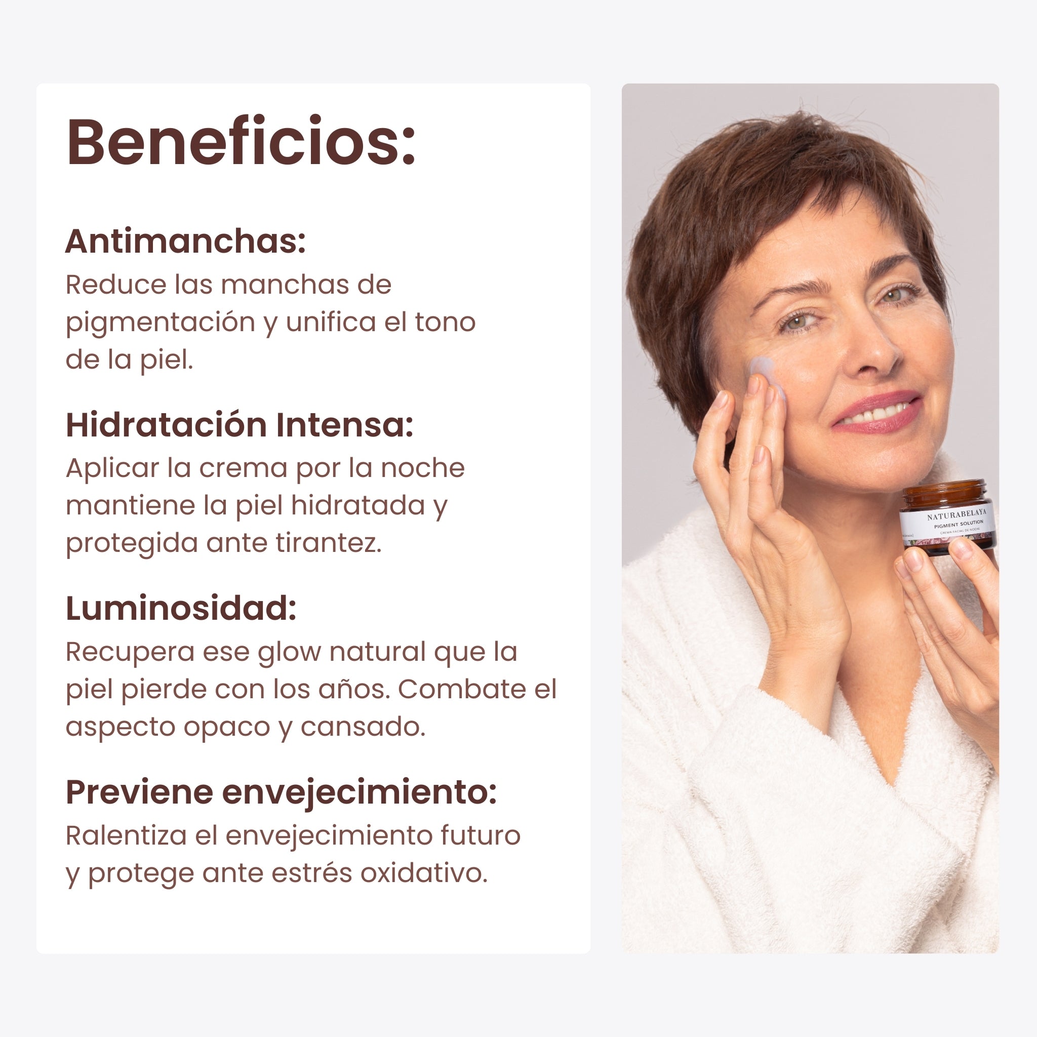 Crema de noche hidratante despigmentante Pigment Solution