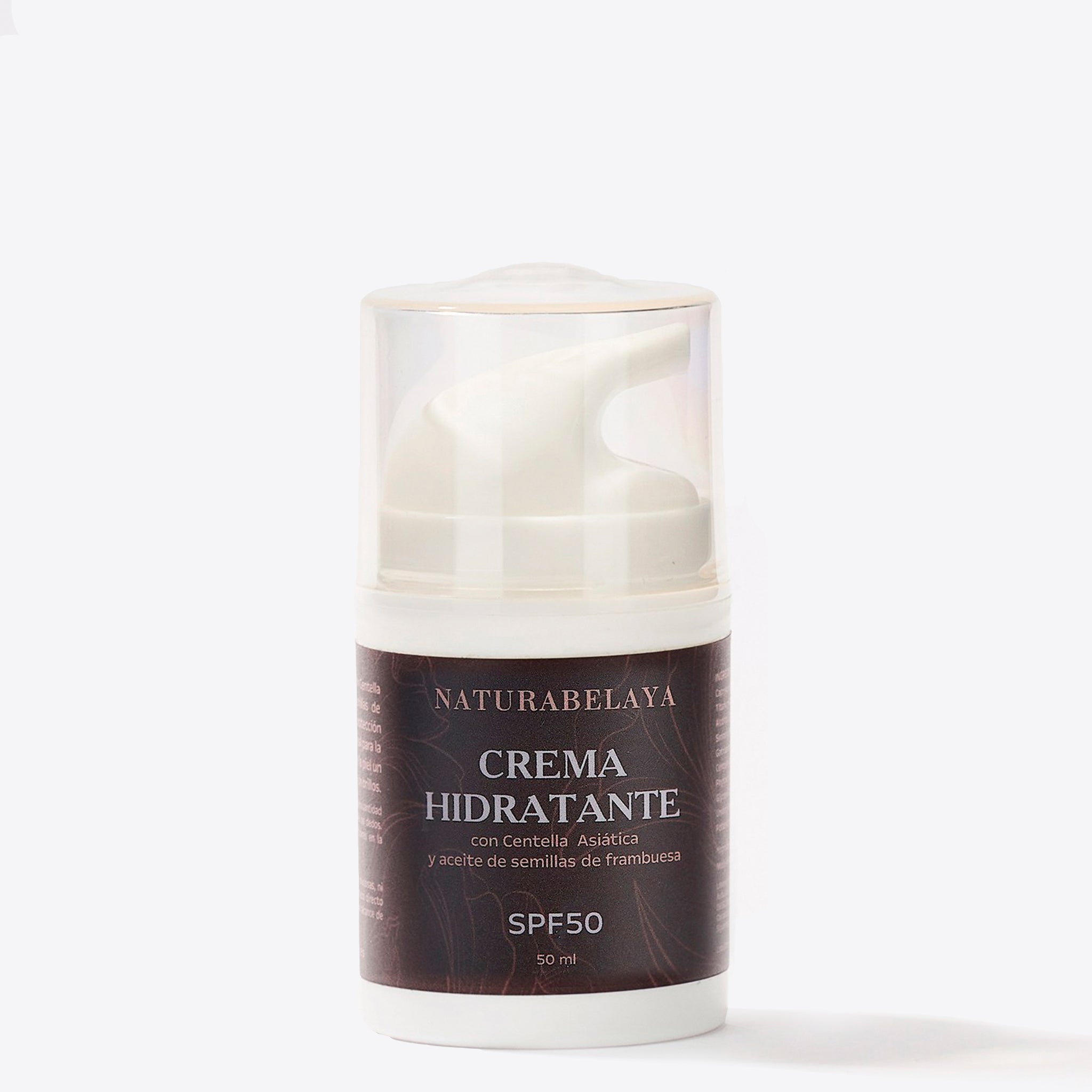 Crema hidratante de día SPF50 con centella asiática y aceite de frambuesa