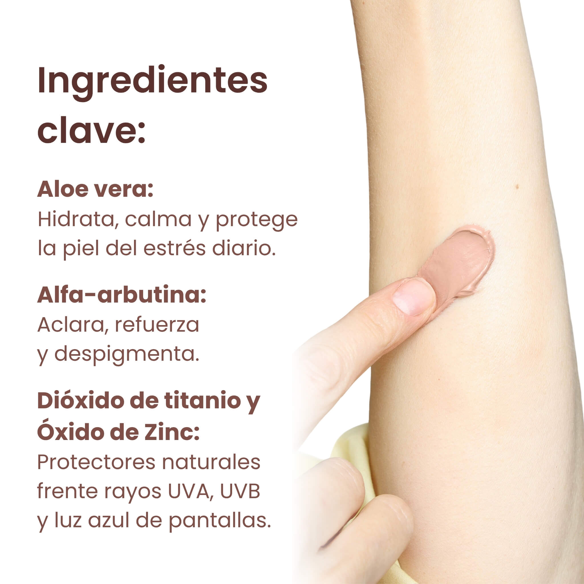 Crema de día hidratante antimanchas con protección SPF30 Camaleón