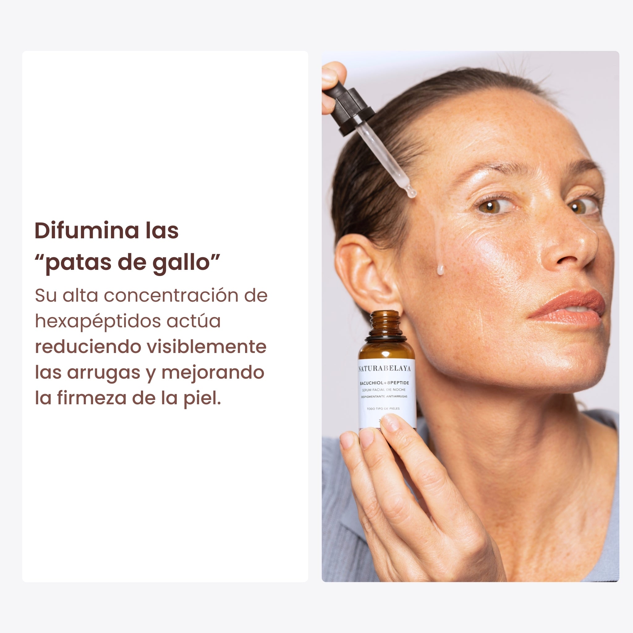 Serum de noche antiarrugas despigmentante Bakuchiol + 8Peptide